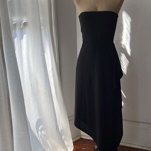 Vintage black tube maxi dress